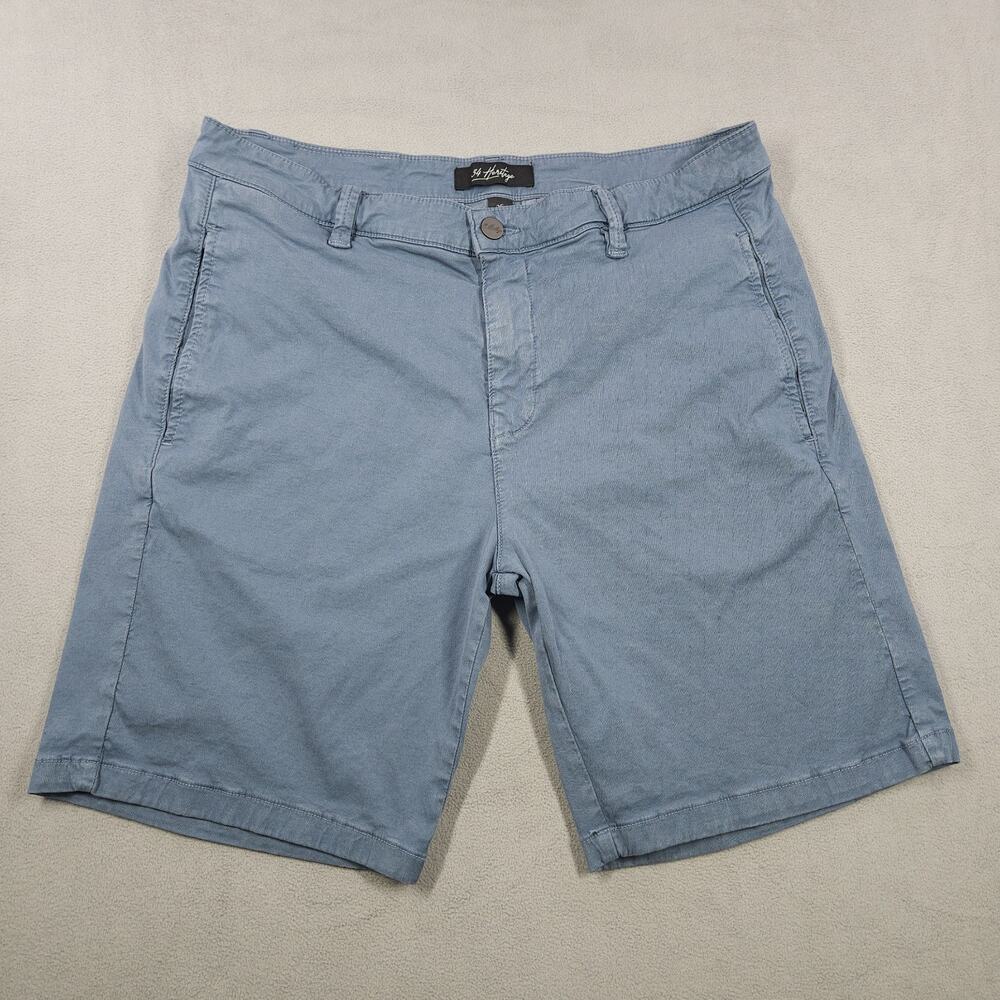 34 Heritage Shorts Mens 35 Blue Nevada Straight Chino Stretch Flex Casual Preppy